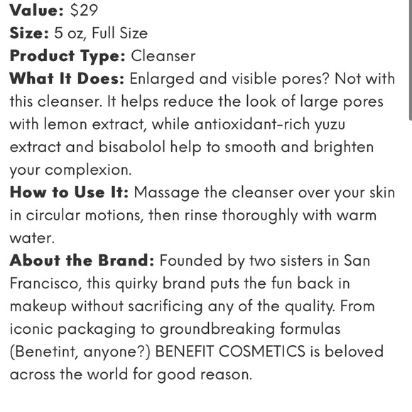 🔥SALE BENEFIT COSMETICS THE POREFESSIONAL GOOD CLEAN UP FOAM CLEANSER - Picture 2 of 2